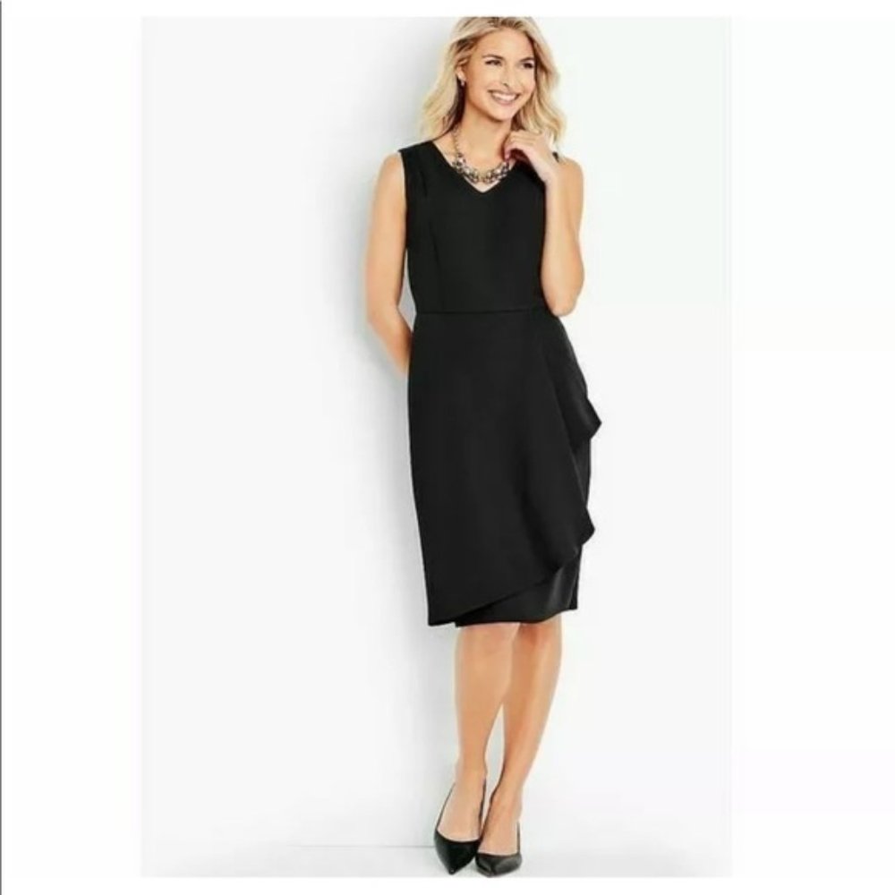 Black Ruffle Sheath Dress